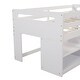 preview thumbnail 46 of 46, Wood Twin Loft Bed with 2 Shelves & 2 drawers for Bedroom(Antique Gray)