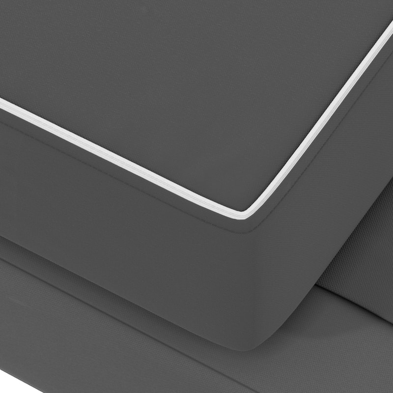 California Umbrella Outdoor Chaise Lounge Cushion, 24" x 78", 3.5" Thick, Memory Foam, Solstice Olefin Fabric