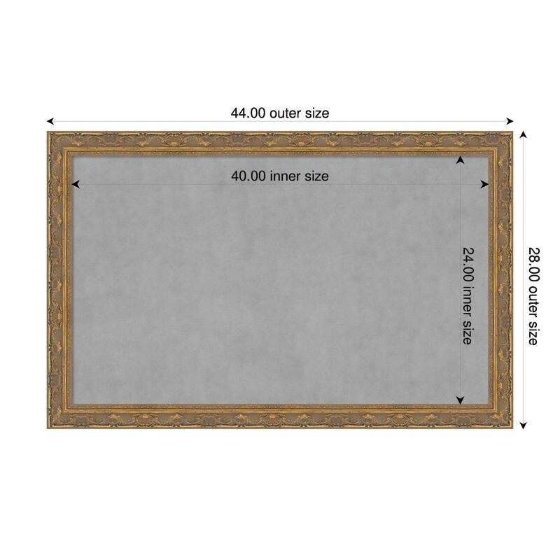 Amanti Art Filigree Gloss Black Framed - 44 x 28 in - Filigree Gold