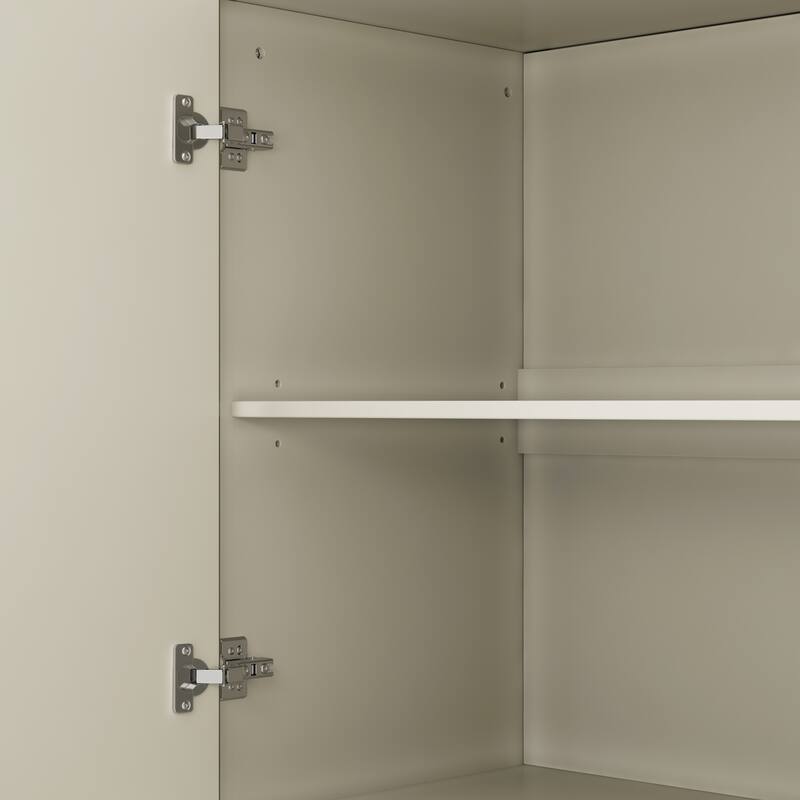 Modern 4-Door Sideboard with Adjustable Shelves, Scratch-Resistant Design, for Kitchen Entryway and Living Room