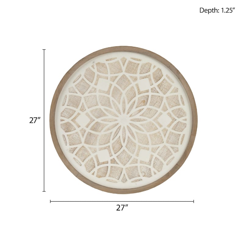 Madison Park Leah Round Two-tone Medallion Wall Decor