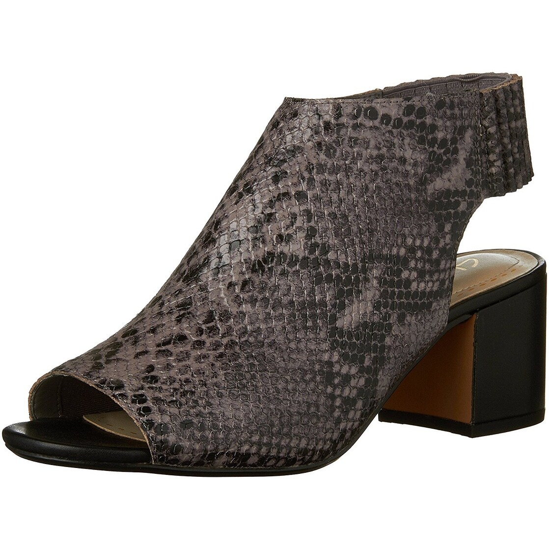 clarks open toe booties