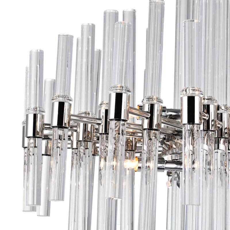 Miroir 10 Light 26in Polished Nickel Chandelier - Polished Nickel