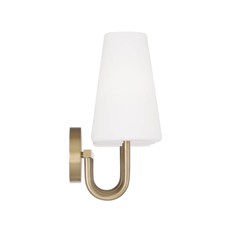 24" W x 14.5" H 3-Light Vanity with Tapered Soft White Glass - 24"W x 13.25"H x 8"E