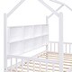preview thumbnail 22 of 22, White Wooden Twin House Bed with Drawers and Shelf - Perfect for Kids' Storage