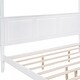 preview thumbnail 6 of 16, Queen/King Size Modern Canopy Platform Bed with Headboard and Footboard - Pine Wood