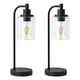 preview thumbnail 1 of 6, C Cattleya 2-Pack Battery-Operated Matte Black Table Lamp with Remote Control Matte-Black