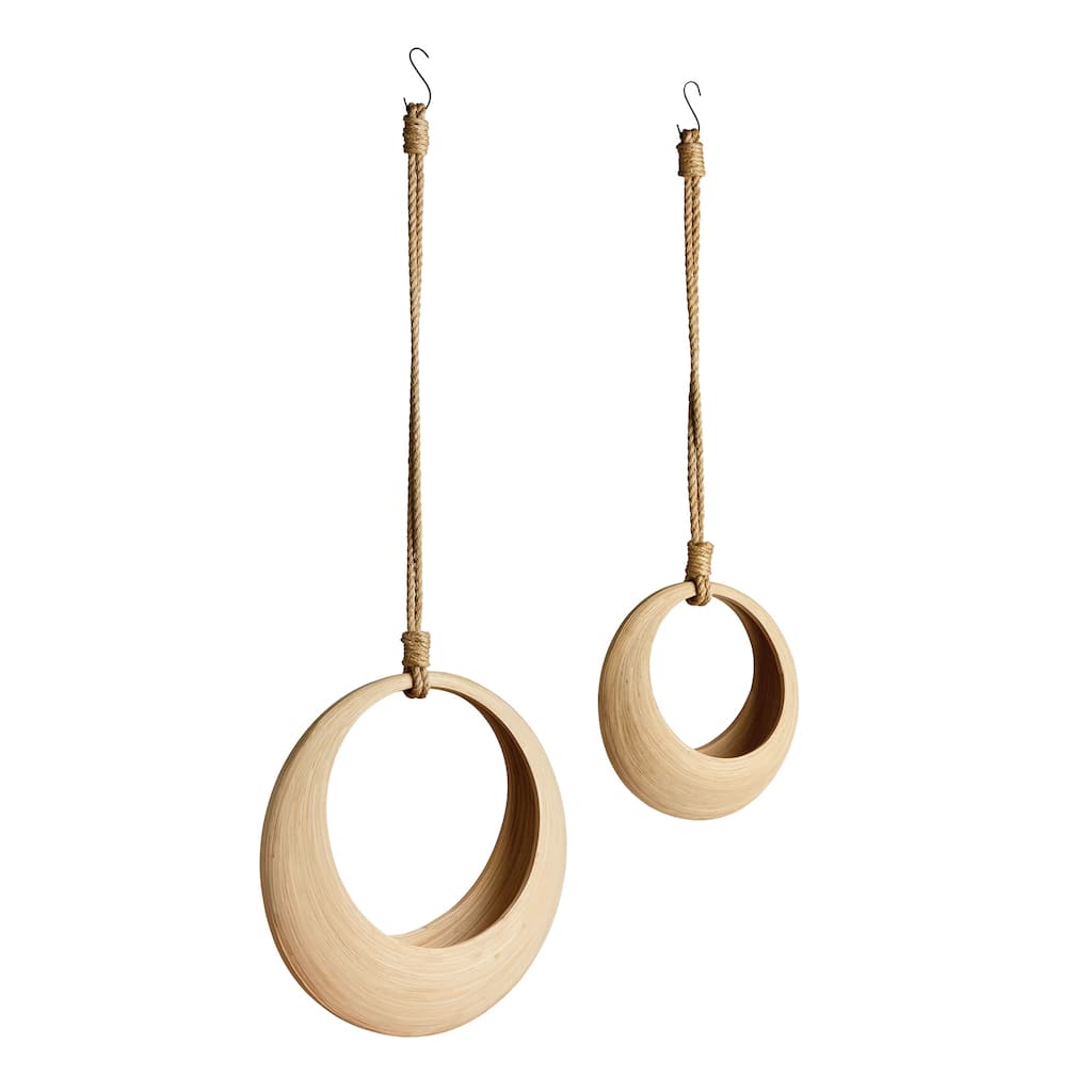 Jayla Bamboo Hanging Baskets