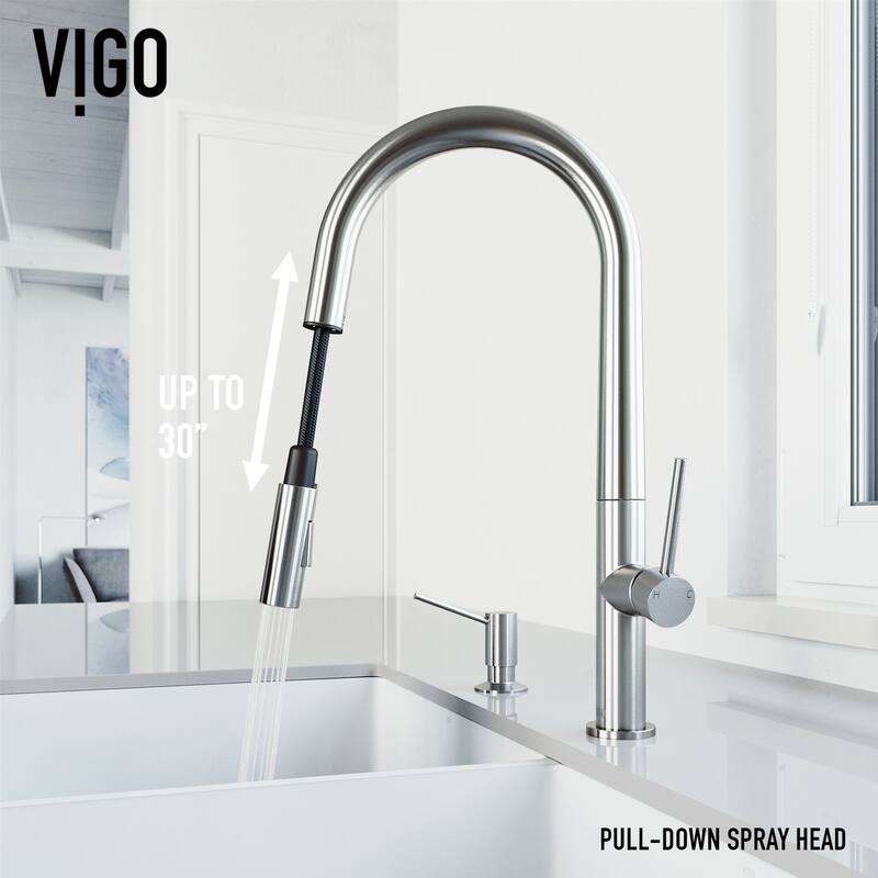 VIGO Greenwich Pull-Down Spray Kitchen Faucet