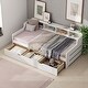 preview thumbnail 30 of 34, Twin Size Daybed Bed Frame with Drawers or Trundle White - Trundle - Twin