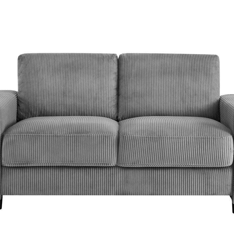 Modern Contemporary Upholstered Corduroy Plush Tufted Loveseat