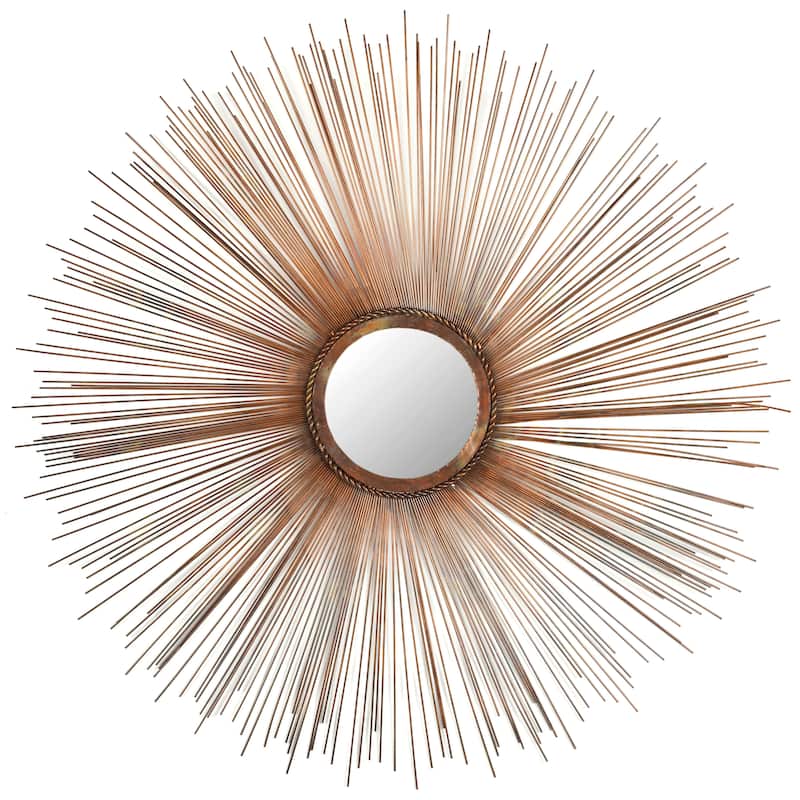 SAFAVIEH Handmade Art Copper Sunburst 41-inch Decorative Mirror - 41"W x 41"D x 1"H