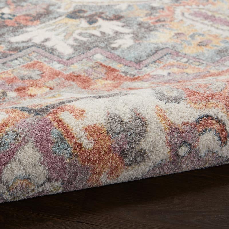 Nourison Juniper Persian Farmhouse Medallion Multicolored Area Rug