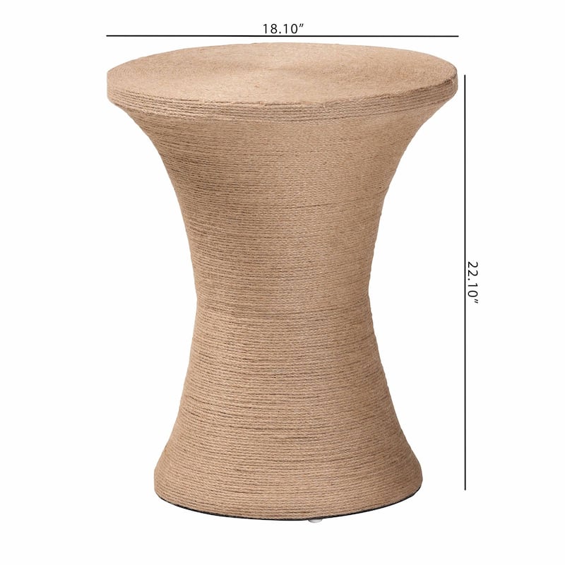 Cady Japandi Natural Jute Side Table