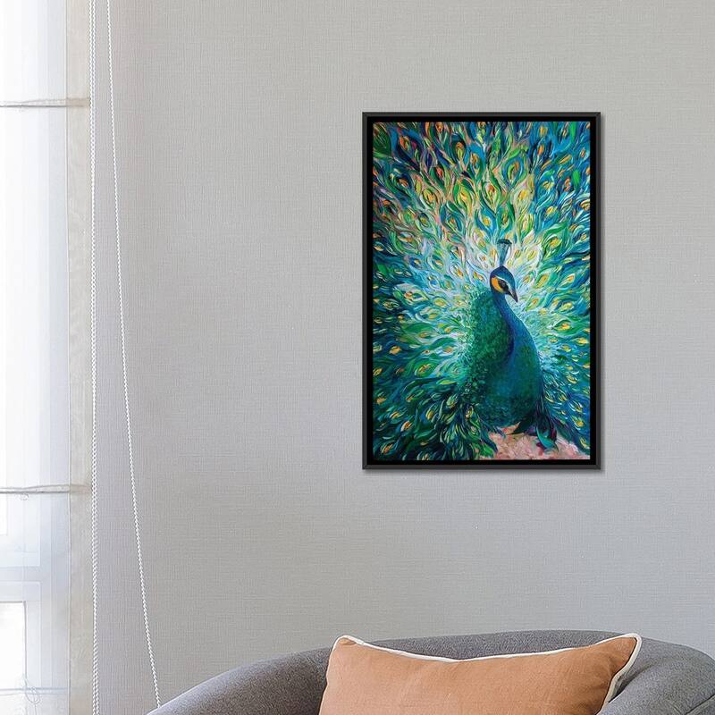 iCanvas "Peacock XXXII" by Willson Lau Framed Canvas Print