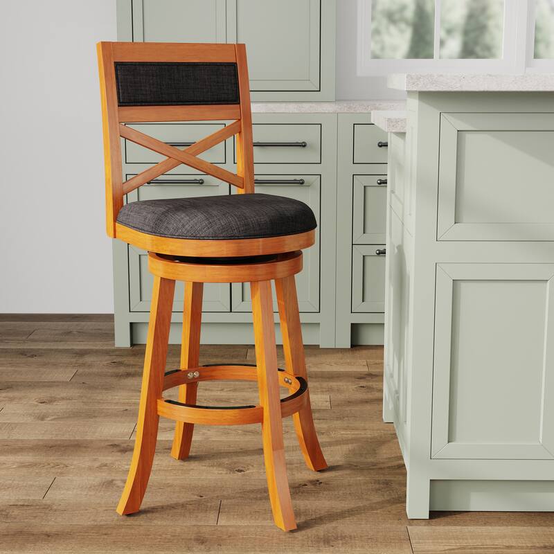 30" Bar Height X-Back Swivel Stool