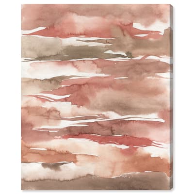 Art Remedy Tone Tinted Powders Gallery Wrapped Boho Abstract 1 Piece Canvas Wall Art