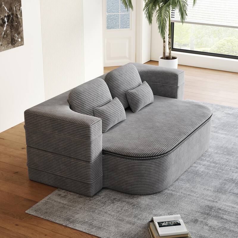Convertible Sofa Bed Foam Sofa Bed with Blanket