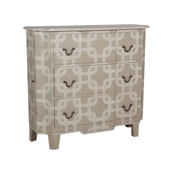 GuildMaster 642039 Devon 52" Wide 3 Drawer Hand Painted Mahogany Dresser - Driftwood