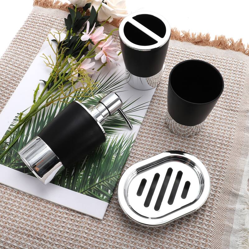 Plating Soap Pump Dispenser Set for Bathroom for Laundry Rooms 1 Set