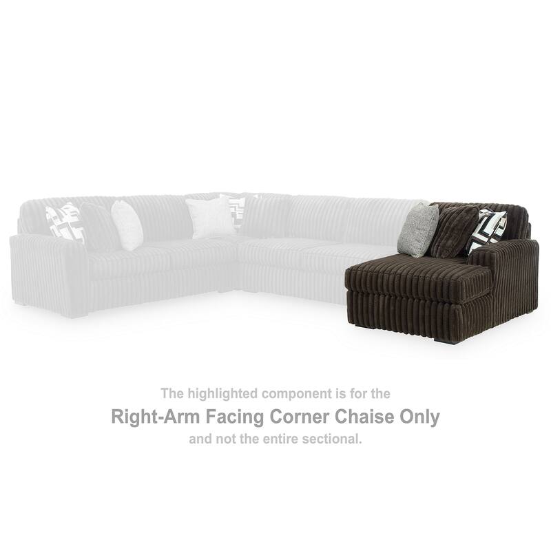 Signature Design by Ashley Midnight-Madness Dark Brown 5-Piece Sectional with Chaise