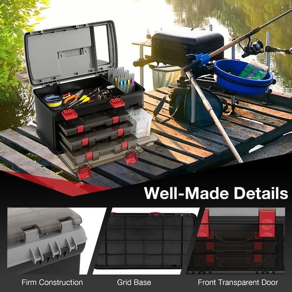 Gymax 5 Layers Fishing Tackle Box w/ Dividers & Top Storage 3 - Bed Bath &  Beyond - 40612123