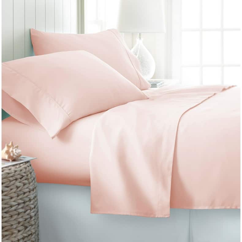 Becky Cameron Ultra-soft Deep Pocket Microfiber 4-piece Bed Sheet Set - Queen - Blush
