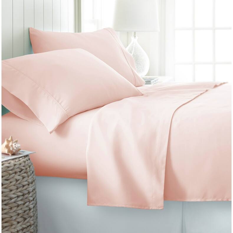 Becky Cameron Ultra-Soft Deep Pocket 4 Piece Bed Sheet Set - King - Blush