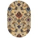 preview thumbnail 130 of 146, SAFAVIEH Fiorello Handmade Blossom French Country Wool Area Rug 4' x 6' Oval - Gold/Multi