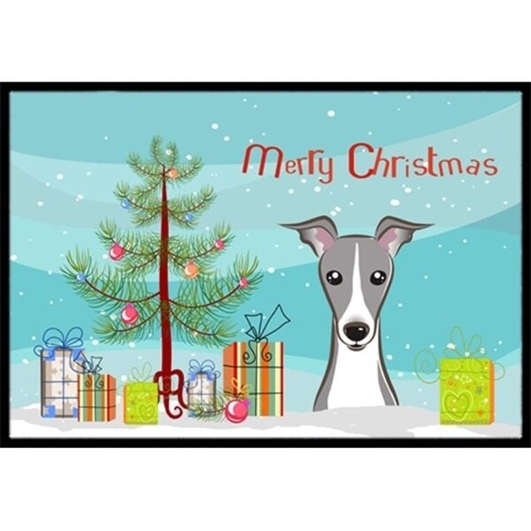 Carolines Treasures BB1608JMAT Christmas Tree & Italian Greyhound Indoor or Outdoor Mat 24 x 36