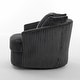 preview thumbnail 22 of 54, Oversized 43" W Plush Corduroy Recessed Arm Swivel Barrel Chair