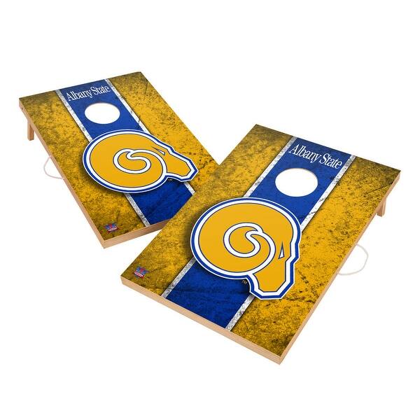 slide 2 of 5, Vintage Albany State Golden Rams Regulation 2x4 Cornhole Set