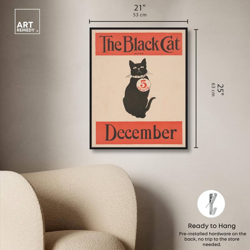 The Black Cat December 1890 Canvas by Art Remedy