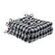 Buffalo Check Tufted Chair Seat Cushions - Set of Two - Black/White