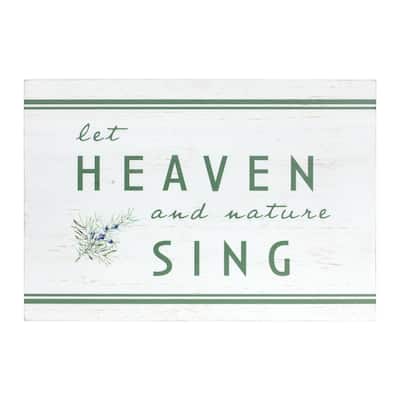 20" "Let Heaven and Nature Sing" Christmas Wall Sign