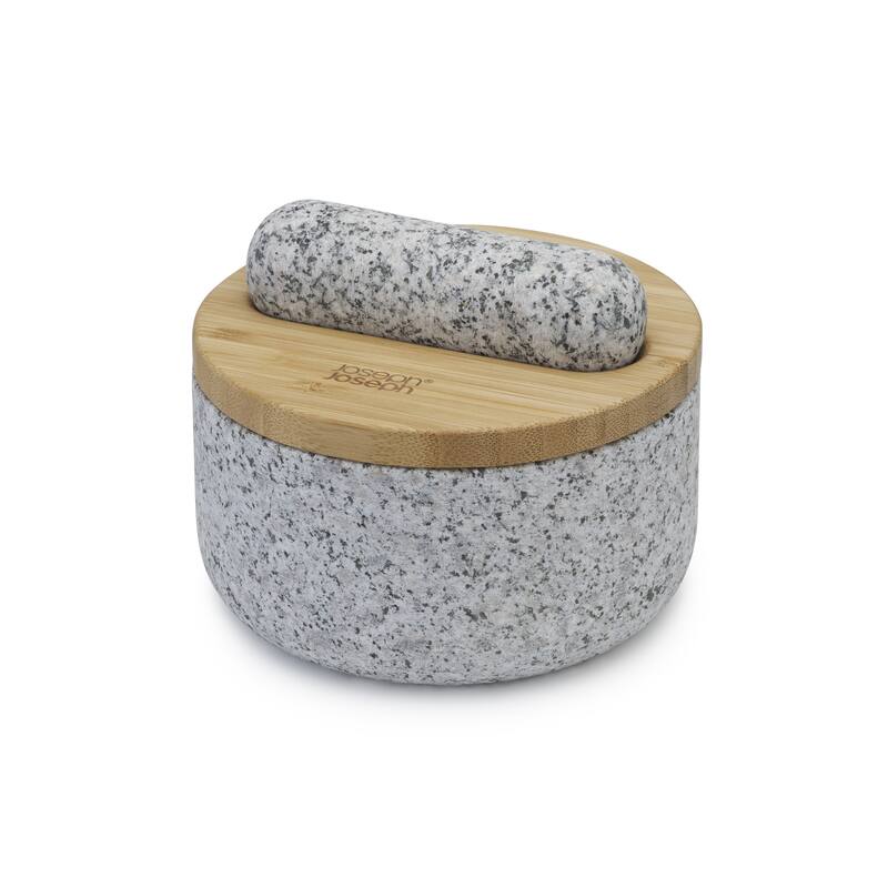 Joseph Joseph Dash Pestle & Mortar with Bamboo Lid - Grey