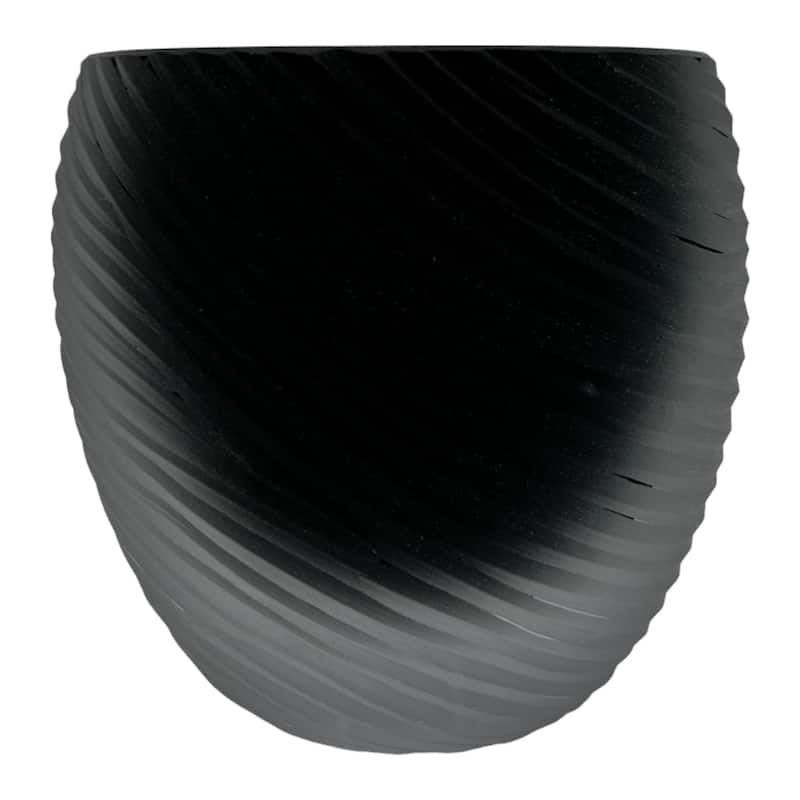 5" High Premium Contemporary Glass Vase for Flowers in Black