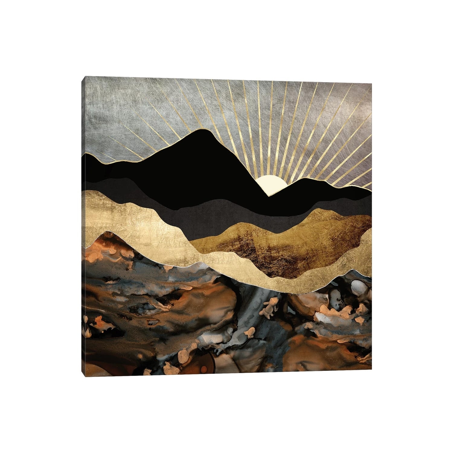 iCanvas "Copper and Gold Mountains" by SpaceFrog Designs Canvas Print