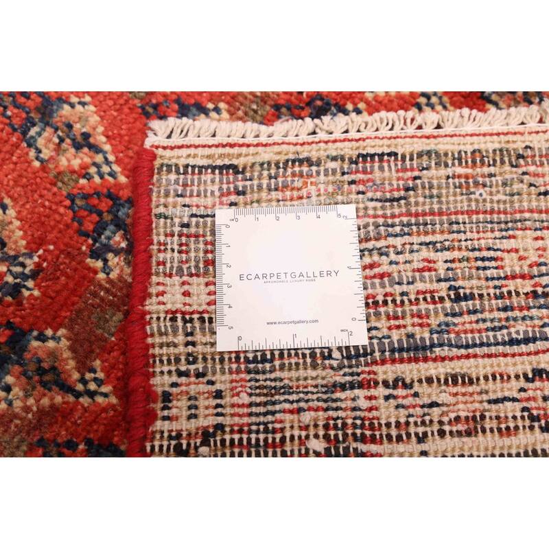 ECARPETGALLERY Hand-knotted Andelz Red Wool Rug - 3'4 x 7'11