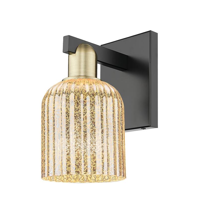 Innovations Lighting 716-1W-11-5 Bridal Veil Sconce Bridal Veil 11" - Black Antique Brass / Mercury