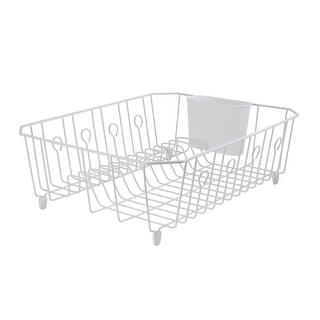 Rubbermaid large white antimicrobial dish drainer sales