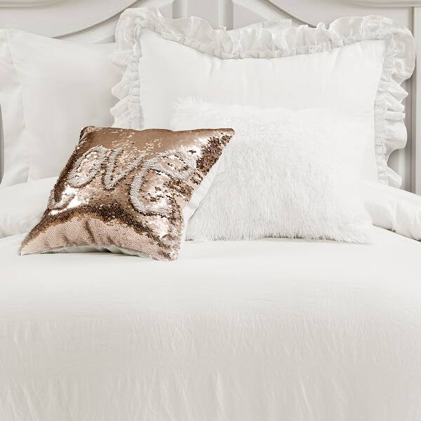 Silver Orchid Gerard Shabby Chic Ruffle Lace Comforter Set