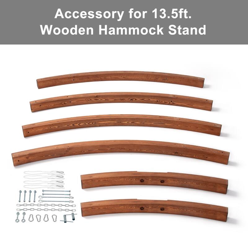 Double Spreader Bar Hammock With 13.5 ft. Wooden Stand - 162*55.1*48.8