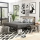 preview thumbnail 2 of 8, Furniture of America Aramana Industrial Two-tone Steel Platform Bed