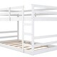 preview thumbnail 13 of 34, Multi-Functional Bunk Bed with 2 Built-in Ladder, Solid Wood Bed Frame, Low Bunk Beds with Safety Guardrail for Kids Boys Girls