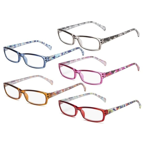 Eyekepper 5Pcs Ladies Reading Glasses Spring Hinge Pattern Design. Opens flyout.