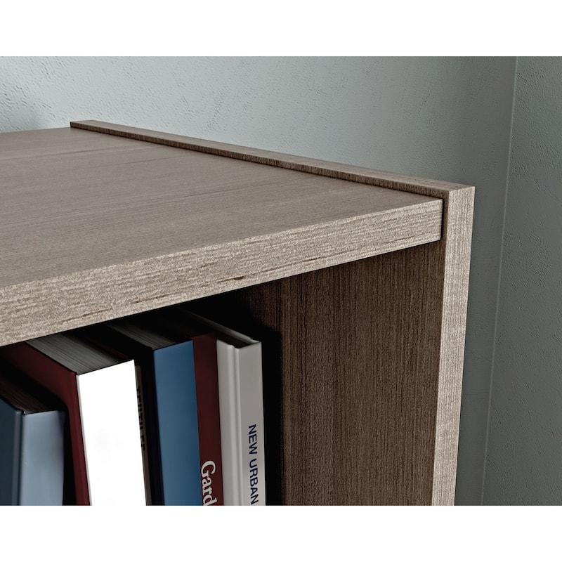 Sauder Beginnings Collection 3-Shelf Bookcase - Silver Sycamore