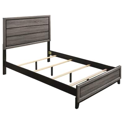 Watson Transitional Wood Panel Bed Grey Oak
