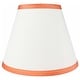 preview thumbnail 73 of 88, Hardback Faux Silk Conical Lamp Shade, 5 inch Top, 9 inch Bottom, 7 inch Slant Single - Off White, Orange