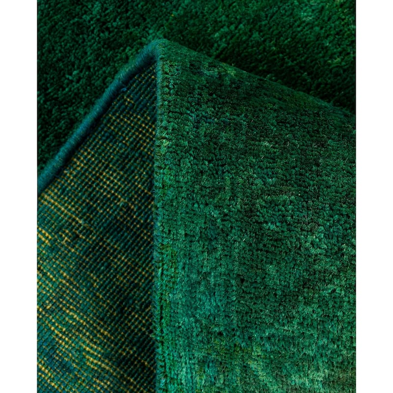 Overdyed One-of-a-Kind Hand-Knotted Area Rug - Green - 3' 1" x 5' 3"